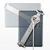 タブレット・iPadセキュリティワイヤー（10.5インチ/9.7インチiPad Pro・9.7インチiPad・iPad Air・mini対応・汎用タイプ・7インチ～10インチ対応・シルバー）