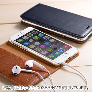 iPhone6s Plusレザーケース（手帳タイプ・カード収納・本革・ブラック