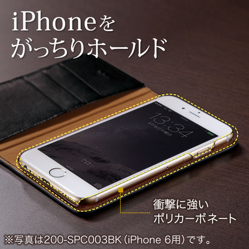 iPhone6s PlusU[P[Xi蒠^EJ[h[E{vEubNj 200-SPC004BK