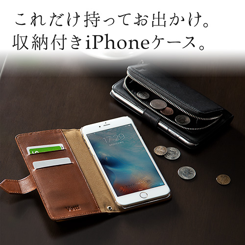 iPhone 6s Plus/6 Plus手帳型ケース（本革・コインケース・カード収納