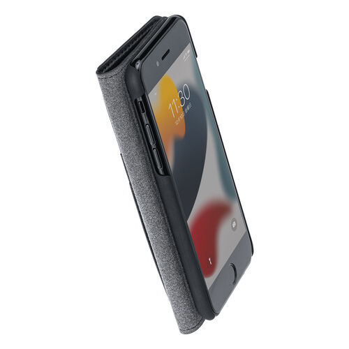 iPhone SE（第3/第2世代） iPhone 8/7 手帳型ケース PUレザー ブラック 200-SPC031BK