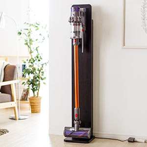 ダイソン掃除機スタンド 壁寄せ 収納 立てかけ 充電スタンド Dyson Micro 1.5kg/Micro 1.5kg  Pro/V7/V8/V10/V11対応 木目 ブラウン 200-STAND1DBRM