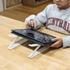 ノートパソコンスタンド 軽い 折りたたみ式 10段階 角度調整 斜め 放熱 姿勢改善 液タブ iPadスタンド ホワイト