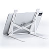 iPad タブレットスタンド 持ち運び 折りたたみ 10段階 角度調整 斜め 樹脂素材 軽い 姿勢改善 手書き イラスト 勉強 iPad Pro Air mini