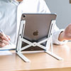 iPad タブレットスタンド 持ち運び 折りたたみ 10段階 角度調整 斜め 樹脂素材 軽い 姿勢改善 手書き イラスト 勉強 iPad Pro Air mini