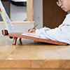 卓上傾斜台 教科書/タブレットスタンド ペン立て付き 木製 書見台 筆記台 ライティングボード 勉強 オンライン授業 リビング学習