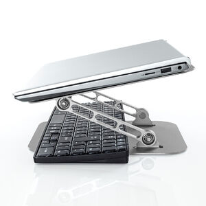 ノートパソコンスタンド ノートPC スチール製 タブレット