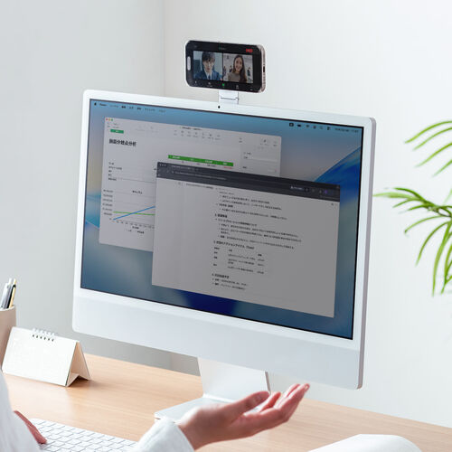 �m�[�g�p�\�R���p�X�}�z�z���_�[ MagSafe�Ή� �X�}�z�X�^���h �܂肽���ݎ� �����^�� 360����] ���i�K�p�x���� ���j�^�[�ݒu�� iPhone Android ���^�������O�t��