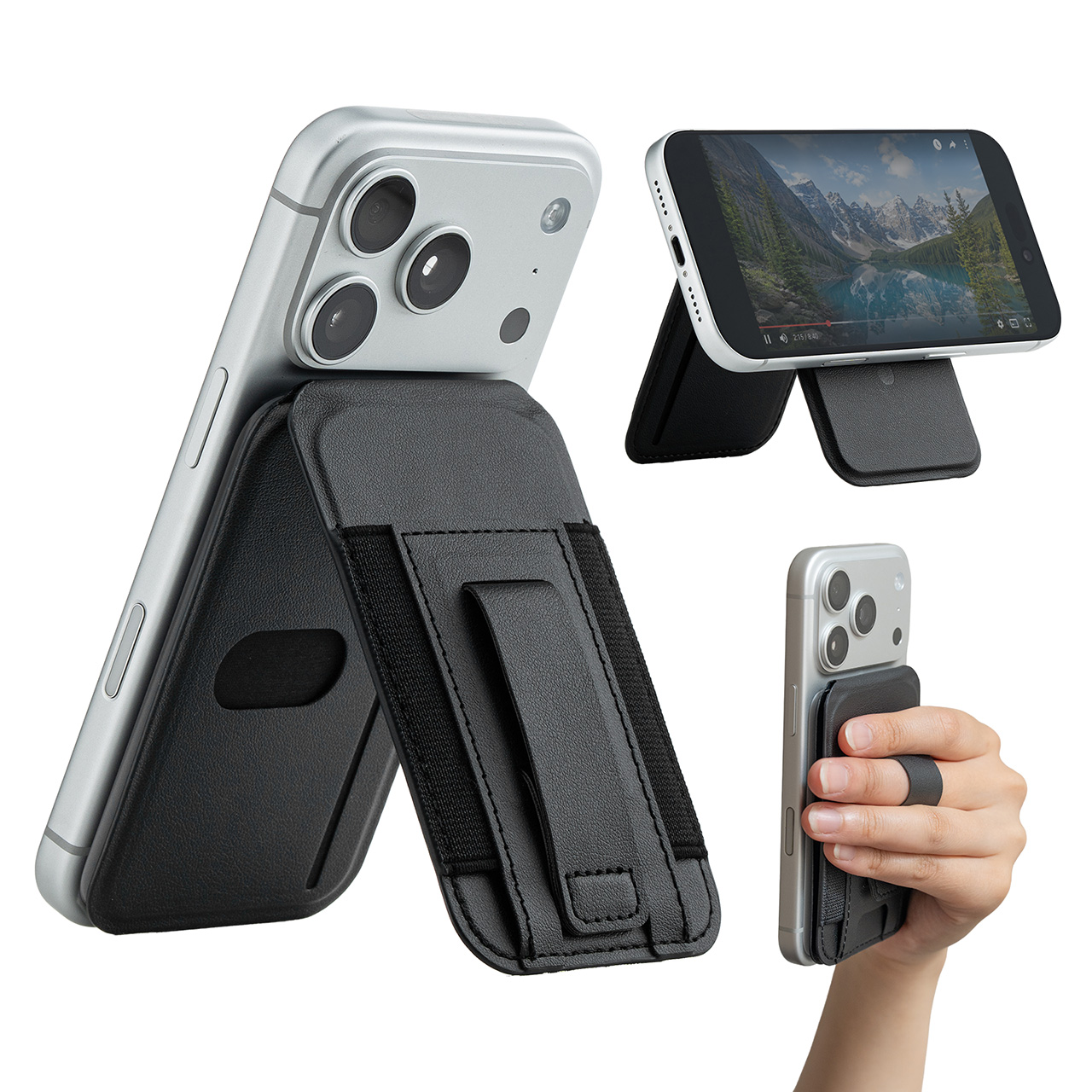 �y�^�Ă̑労�ӃZ�[���z�y�V���iP10�{�zMagSafe�Ή��X�}�z�X�^���h �J�[�h���[�t�� �J�[�h�P�[�X �}�O�l�b�g���E �p�x���� �w�t�b�N iPhone�Ή� �u���b�N