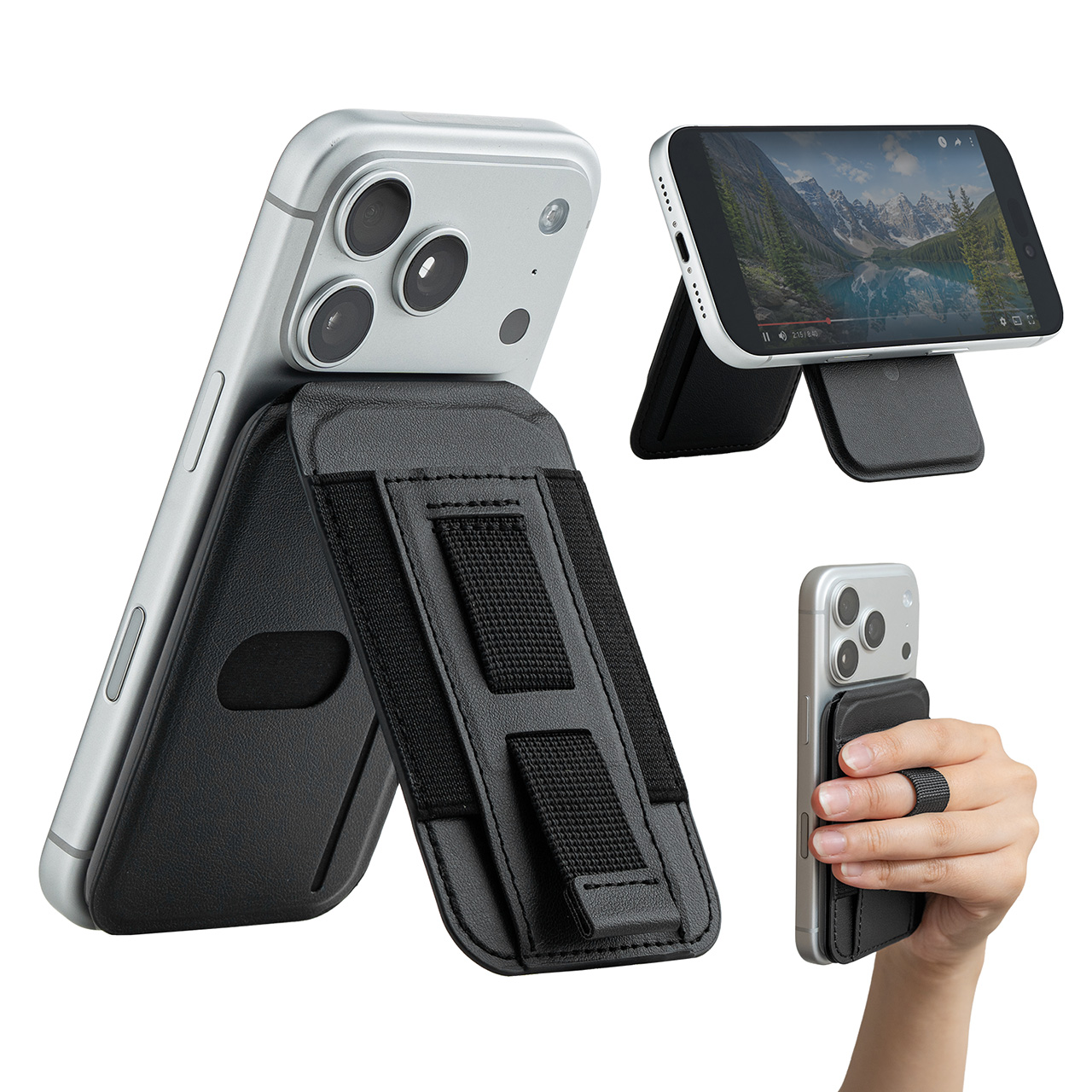�y�^�Ă̑労�ӃZ�[���z�y�V���iP10�{�zMagSafe�Ή��X�}�z�X�^���h �J�[�h���[�t�� �J�[�h�P�[�X �}�O�l�b�g���E �p�x���� �L�k�w�t�b�N iPhone�Ή� �u���b�N
