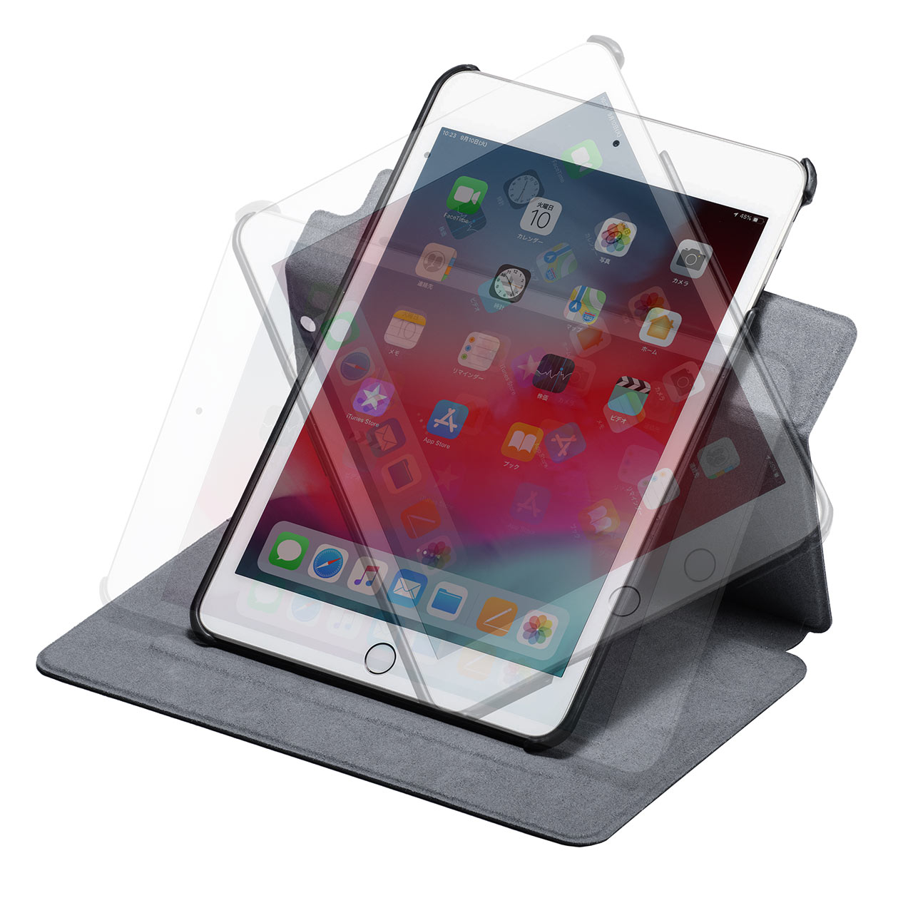 iPad mini 2019年モデル対応ケース（iPad mini 5ケース・360度回転 