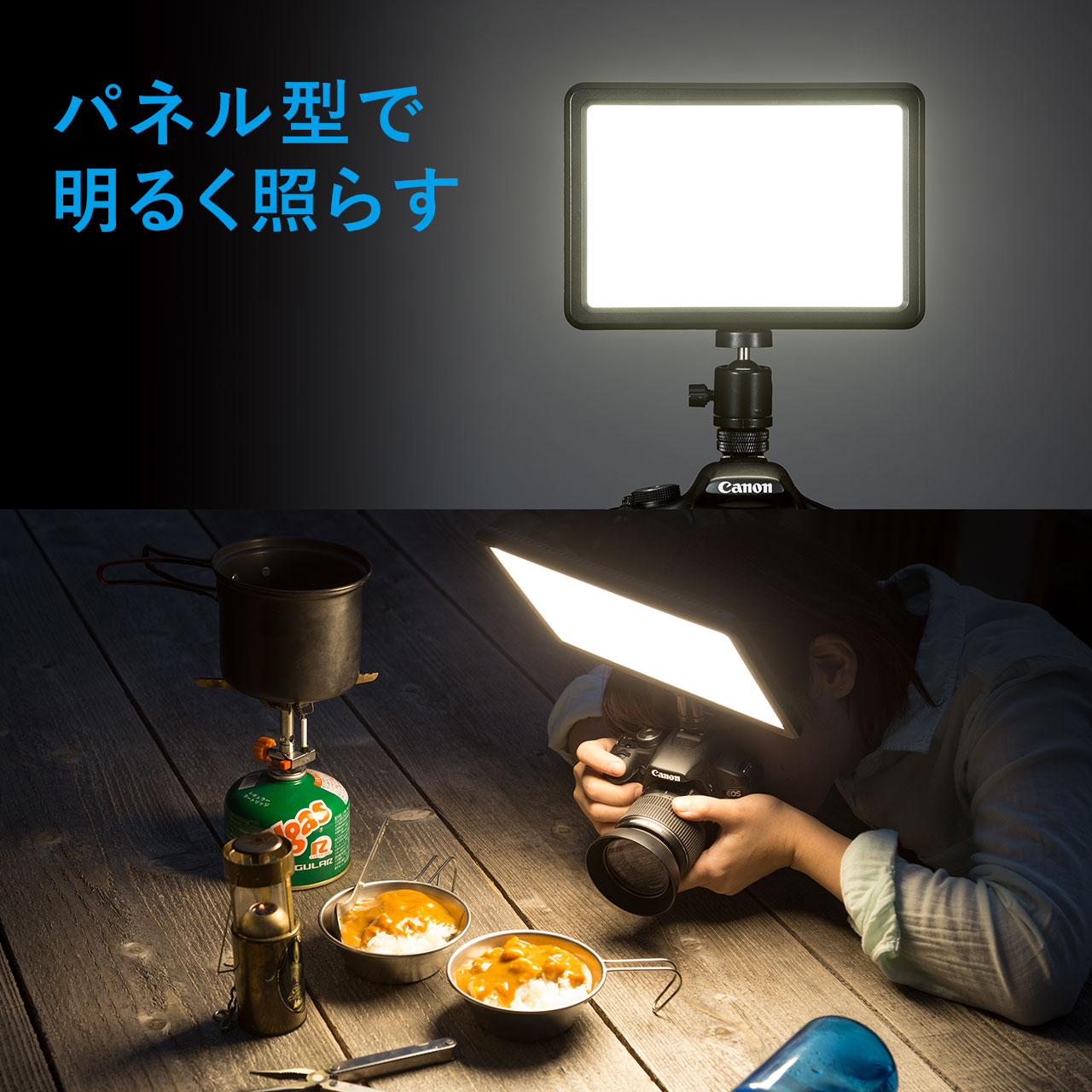 カメラ用LEDライトセット(パネル型・撮影用定常光ライト・ビデオライト ...
