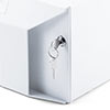 引き出し式ボックスケース 2個セット（ボックスケース・メディアケース・鍵付き・引き出し式・スタッキング対応・大容量収納ケース）