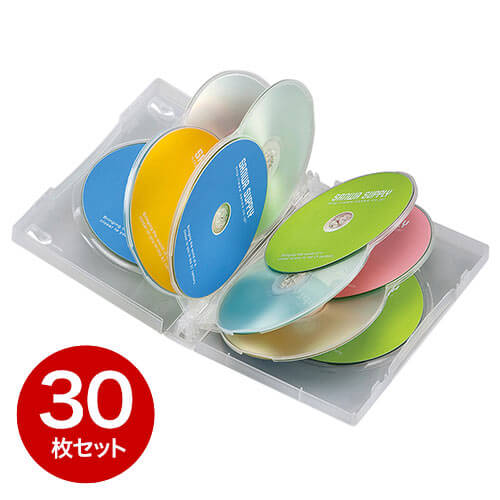 【30枚】DVDケース（10枚収納・トールケース・クリア）