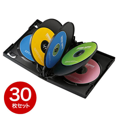 【30枚】DVDケース（8枚収納・トールケース・ブラック）