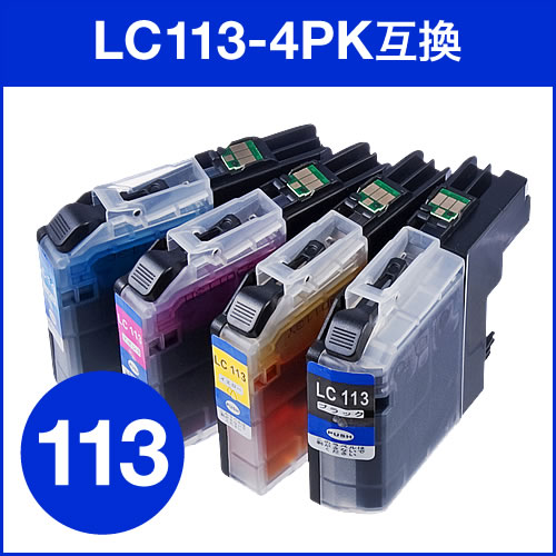 LC113-4PK 互換インク ブラザー 4色パック 300-LC1134PKの販売商品
