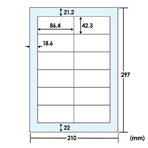 ラベルシール(再剥離シール・12面・A4・楽貼りタイプ) 300-RLD12の販売