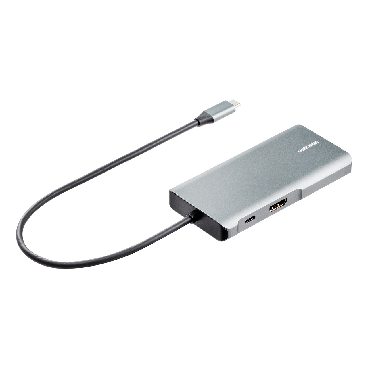 USB Type-Cモバイルドッキングステーション ロングケーブル 7in1 4K/30Hz対応 HDMI出力 SD/microSDカードリーダー UHS-II PD100W 400-ADR331