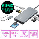 USB Type-CoChbLOXe[V OP[u 7in1 4K/30HzΉ HDMIo SD/microSDJ[h[_[ UHS-II PD100W