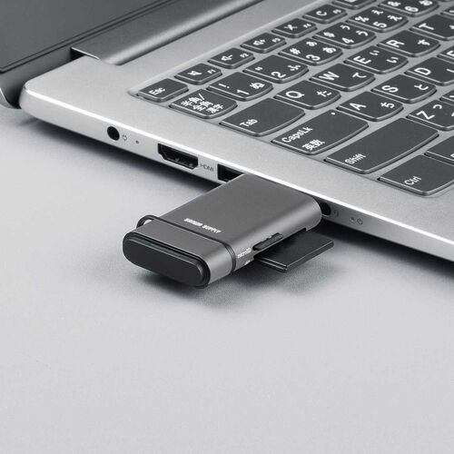 USB-C �J�[�h���[�_�[ UHS-II �Ή� SD microSD�J�[�h �����F�� �R���p�N�g USB3.0 USB 5Gbps Type-C �����]�� SDXC/SDHC �K�����^���b�N