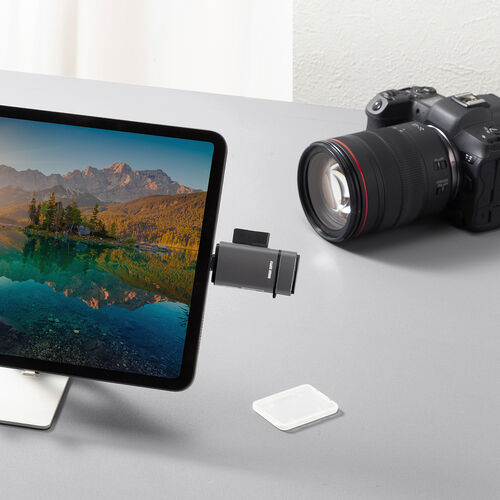 USB-C �J�[�h���[�_�[ UHS-II �Ή� SD microSD�J�[�h �����F�� �R���p�N�g USB3.0 USB 5Gbps Type-C �����]�� SDXC/SDHC �K�����^���b�N