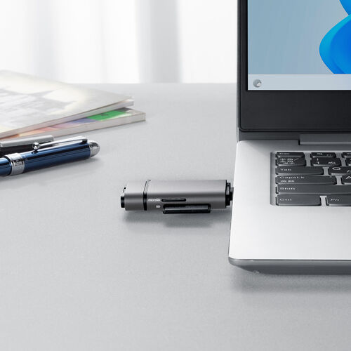 USB-C �J�[�h���[�_�[ UHS-II �Ή� SD microSD�J�[�h �����F�� �R���p�N�g USB3.0 USB 5Gbps Type-C �����]�� SDXC/SDHC �K�����^���b�N