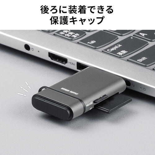 USB-C �J�[�h���[�_�[ UHS-II �Ή� SD microSD�J�[�h �����F�� �R���p�N�g USB3.0 USB 5Gbps Type-C �����]�� SDXC/SDHC �K�����^���b�N