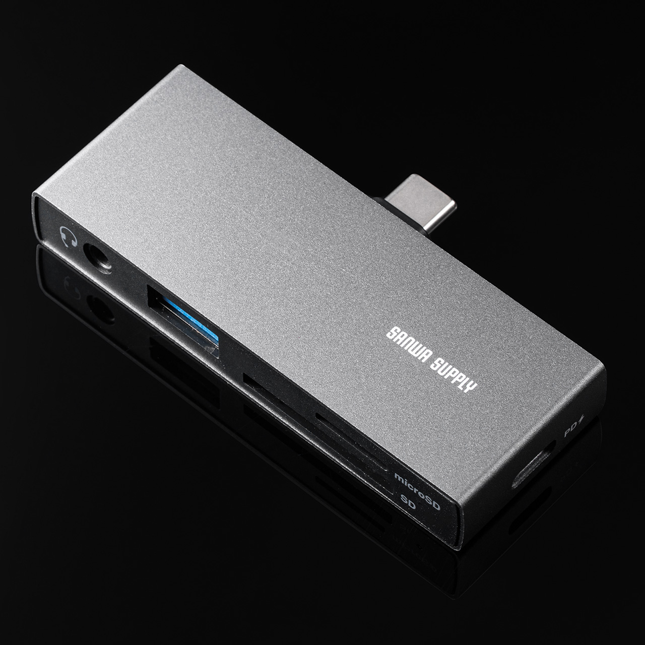 USB-C nu 5-in-1 PD100W [d SD microSD J[h[_[ CzWbN USB-A|[g 5Gbps iPhone iPad X}z ^ubg A~ 400-ADR339GM