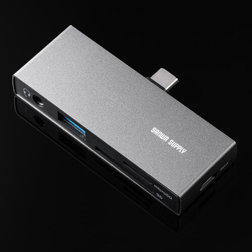USB-C nu 5-in-1 PD100W [d SD microSD J[h[_[ CzWbN USB-A|[g 5Gbps iPhone iPad X}z ^ubg A~ 400-ADR339GM