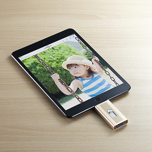 iPhone・iPad対応microSDカードリーダー（Lightning/USB3.0・MFi認証