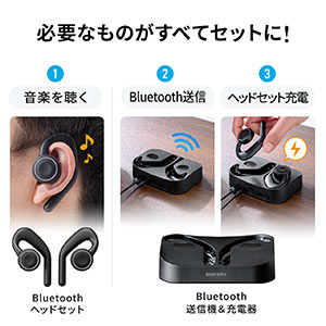 テレビ用ワイヤレスイヤホン Bluetooth 5.0 無線 トランスミッター 2台