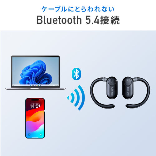 I[vC[^ CXCz Bluetooth5.4 IPX5 h C` Type-C[d | TCY\ ǂȂ J^ wbhZbg y10g ubN 400-BTTWS5BK