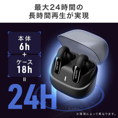 �yGW�Z�[���z�C���[�J�t �C���z�� ���S���C�����X �I�[�v���C���[�^ Bluetooth 5.3 ���E��Ώ� �ő�24���� �}�C�N�ʘb �����ݎ� �Ȃ��璮�� ���^ �y�� IPX4 �u���b�N