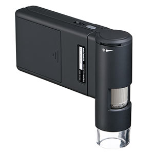 デジタル顕微鏡 マイクロスコープ 最大300倍 モニター付 500万画素 スタンド付 microSD保存 400-CAM025