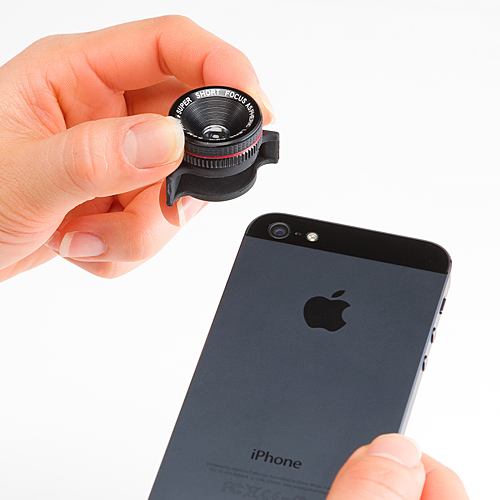 iPhone 5sカメラレンズセット（魚眼レンズ・マクロレンズ・偏光レンズ・ワンタッチ取り付け） 400-CAM030