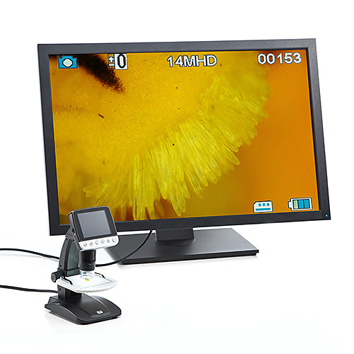 デジタル顕微鏡 マイクロスコープ HDMI出力対応 最大500倍 スタンド