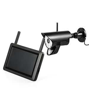 防犯カメラ ワイヤレスモニターセット 防水屋外対応カメラ ワイヤレスカメラ1台セット SDカード 録画対応 配線工事不要｜サンプル無料貸出対応  400-CAM075-1 |サンワダイレクト