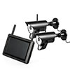 防犯カメラ ワイヤレスモニターセット 防水屋外対応カメラ ワイヤレスカメラ2台セット SDカード 録画対応