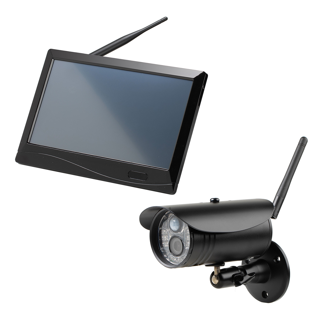 防犯カメラ ワイヤレスモニターセット 1台セット IP66防水防塵 屋外対応カメラ ワイヤレスカメラ HDMI出力可能  SDカード/HDD 録画対応 配線工事不要 簡単接続 400-CAM095-1