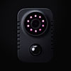 超小型カメラ 屋内用 フルHD画質 広角120°防犯カメラ 録画 夜間撮影 赤外線LED PIR人感センサー 動体検知 バッテリー式 microSD 128GB対応 ブラック