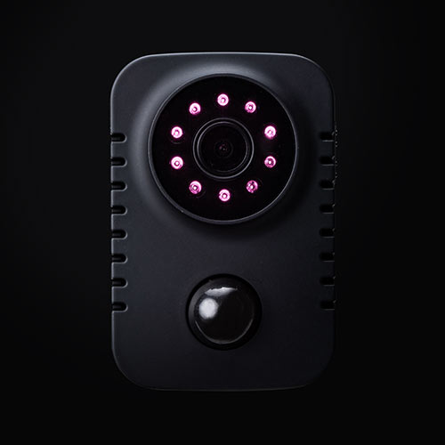 超小型カメラ 屋内用 フルHD画質 広角120°防犯カメラ 録画 夜間撮影 赤外線LED PIR人感センサー 動体検知 バッテリー式 microSD 128GB対応 ブラック 400-CAM099