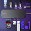 yVi|Cg10{zUSB-C oChbLOXe[V 8-in-1 HDMI 1 PD100W }[d SD/microSDJ[h[_[ LLAN USB-A 4K 5Gbps 400-DKM2BK
