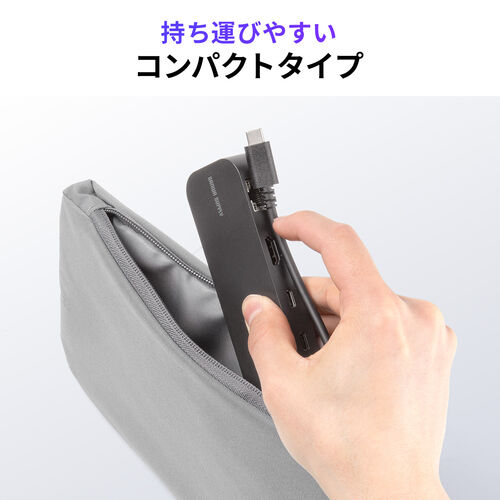 yVi|Cg10{zUSB-C oChbLOXe[V 8-in-1 HDMI 1 PD100W }[d SD/microSDJ[h[_[ LLAN USB-A 4K 5Gbps 400-DKM2BK
