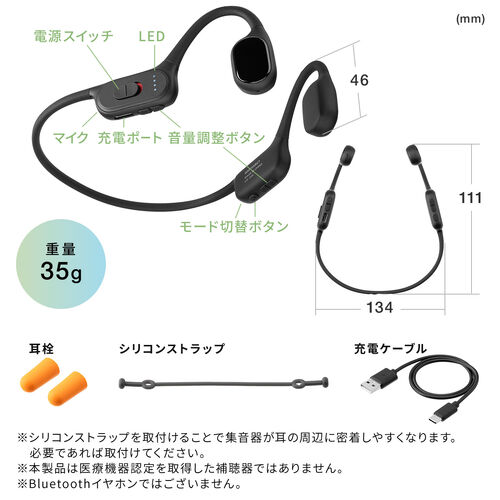 サンワサプライ 骨伝導集音器400-HABC1 Sound Collector サンワダイレクト本店 サンワサプライ【オフィス・PC周辺通販】