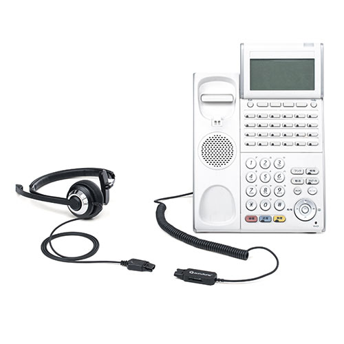 電話機用ヘッドセット RJ-9接続 片耳タイプ コールセンター ノイズキャンセル 固定電話 ハンズフリー 手ぶら通話 チャンネル切り替え フレキシブルアーム 軽量 コンデンサー 双指向性 400-HS045