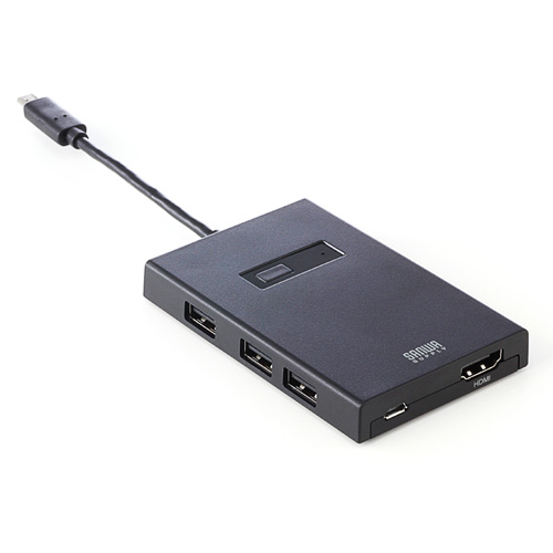 GALAXY専用OTG USBハブ（HDMI出力・MHL対応・USB3ポート） 400-HUB023