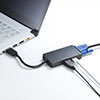 USB3.0 ドッキングステーション モバイルタイプ QWXGA(2048×1152)対応 4in1 VGA USB3.0×3 テレワーク リモート 在宅勤務