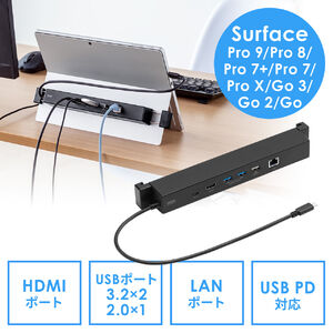 SurfacephbLOXe[V Type-Cnu 4K/30Hz HDMI USB~3 LAN PD100W Pro 7/Pro 8/Pro X/Go/Go 2/Go 3 Ή