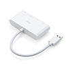 USB3.0ハブ付きLAN変換アダプタ（ギガビットイーサネット対応・USBハブ3ポート・ホワイト）