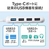 USB Type-CnuiUSB3.0EUSB2.0ER{nuE4|[gEubNj 400-HUB057BK